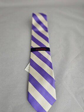 Men's Rooster Purple Striped Tie! New with Tags!